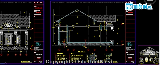 Biệt thự cad,Biệt thự nhà vườn,Biệt thư 1 tầng,Biệt thự 12.1x13.3m